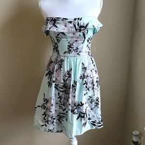 Speechless Daytime Mint w/ gray floral mini Dress